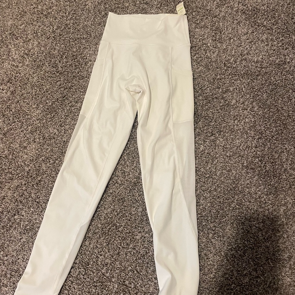 Aerie White High-Waisted Leggings